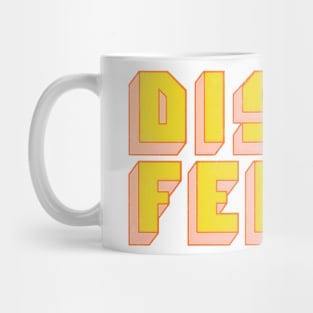 Disco Fever / Retro Style Typography Design Mug